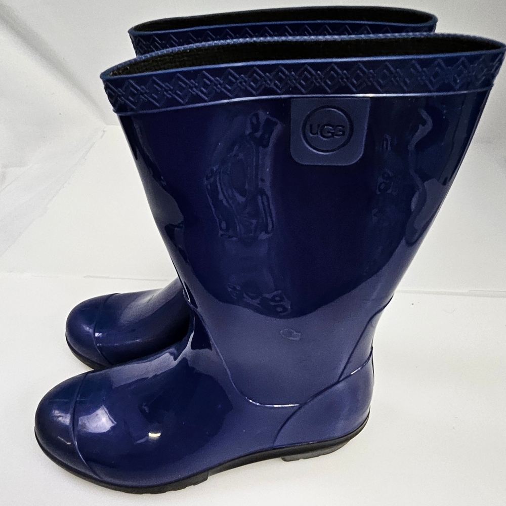 UGG Australia Rubber Rain‎ Boots Waterproof Outdoor Blue Size 6 Women's 1014452